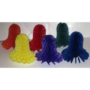  Assorted Color Honeycomb Tissue Bells, Set of 12