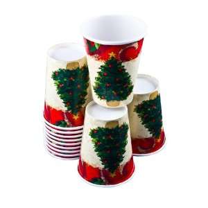 Christmas Tree 9 oz. Dinner Cups   12 Count  Kitchen 