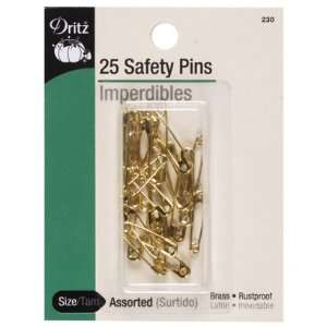  Dritz D230 Safety Pins Asst Gilt Size#0 & #00 22C Arts 
