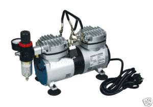 Air AS19 Silent Art Airbrush Compressor twin cylinder  