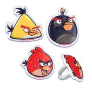  Angry Birds Cupcake Rings   Birthday Party Favors   12ct 