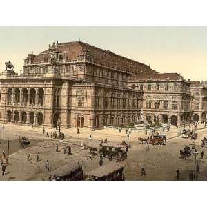 Vintage Travel Poster   The Opera House Vienna Austro Hungary 24 X 18