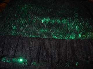VIVIENNE TAM green sequin black lace dress $580 6 NEW  