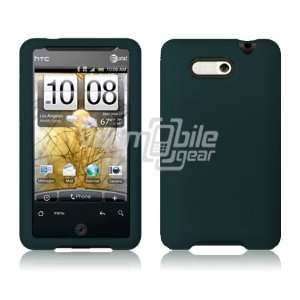 DARK GREEN SOFT SKIN CASE + LCD SCREEN PROTECTOR + CAR CHARGER for ATT 