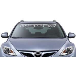 Mazda Mazda6 Outline Windshield Vinyl Banner Wall Decal 36 x 3
