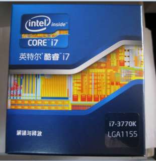 Intel Ivy Bridge Core i7 3770K 3.5GHz 8MB 77W HT 22nm Quad Unlocked 