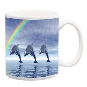   Dolphin Trio Photo Quality 11 oz Ceramic Coffee Mug cup Kitchen