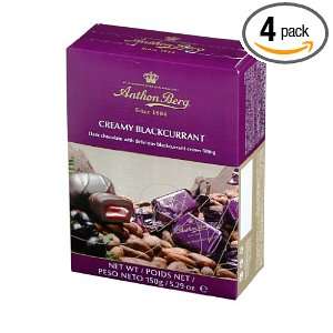 Anthon Berg Creamy Blackcurrant Chocolate, 5.2900 Ounce (Pack of 4 