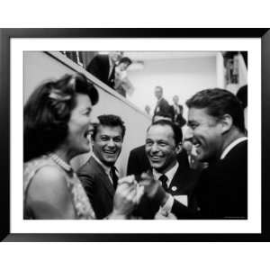  Sinatra and Peter Lawford with Lawfords Wife Pat Kennedy Lawford 