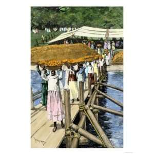  Women Loading Oranges on a Ship at San Antonio, Paraguay 