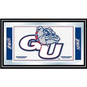 Gonzaga University Logo and Mascot Framed Mirror   Game Room Products 
