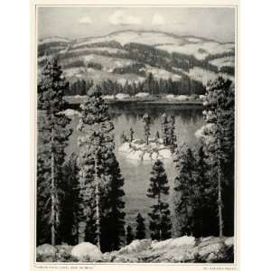  1925 Print Artist Maurice Braun Gale Lake Sierra Mountains 