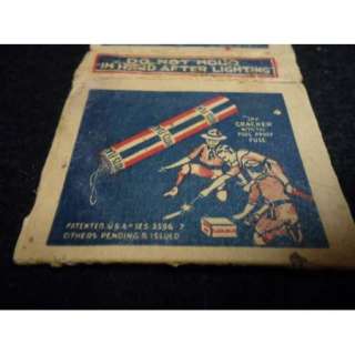 1926 Vintage Firecracker Box Label HITTS FLASHCRACKA  
