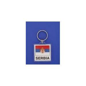  Flag Key Ring, Serbia w/Seal