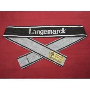  German Nazi SS Langemarck Cuff Title w RZM SS Tag WWII WW2 