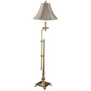  Antique Brass Adjustable Height Floor Lamp