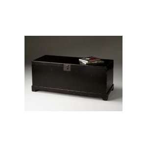  Black Cocktail Storage Trunk with Antique Bronze Finish by 