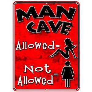 Man Cave Custom Parking Sign Metal Sign from Redeye Laserworks