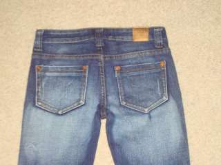 EUC 10 VIGOSS Girls Dark Denim Distressed Skinny Jeans Pants  