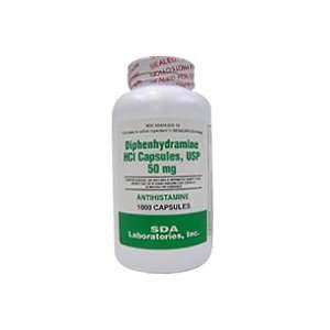  Diphenhydramine 50 mg, 1000 Capsules Health & Personal 