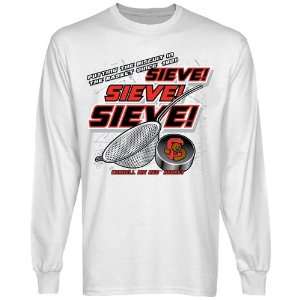  Cornell Big Red Sieve Long Sleeve T Shirt   White Sports 