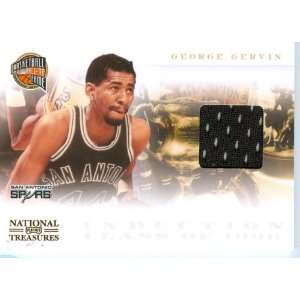   Authentic George Gervin Game Worn Jersey Card