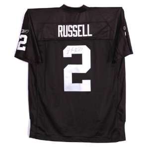 JaMarcus Russell Autographed Jersey   BLACK/REEBOK EQT
