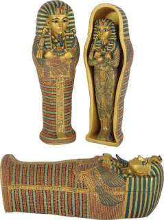 Ancient Egypt Egyptian Art King Tut Gold Nested Coffins  