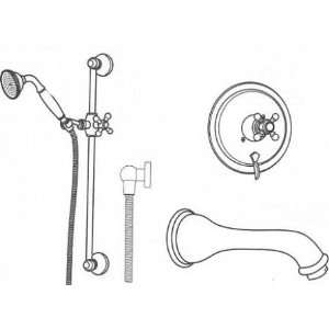 Justyna J 7117 X SN Bathroom Faucets   Tub & Shower Faucets Single H