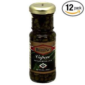 Bellino Nonpareil Capers, 3 Ounce Jars (Pack of 12)  