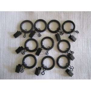  Metal Curtain Drapery Rings with clip, eyelets and Nylon 