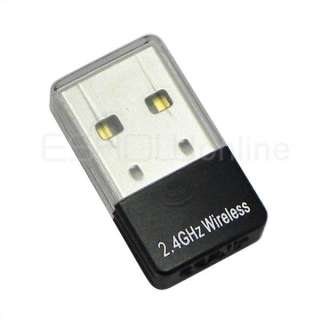 150Mbps WiFi wireless Network LAN Card Adapter USB Black MINi D2020A 