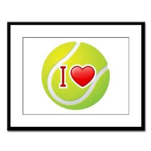  Large Framed Print I Love Tennis 