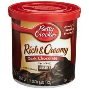  Betty Crocker Rich & Creamy Dark Chocolate Frosting, 16 oz 