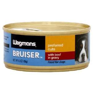 Wgmns Bruiser Food for Dogs, Preferred Cuts with Beef in Gravy, 5.5 Oz 