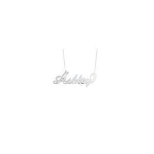   Name Necklace in Sterling Silver (3 9 Letters) ss word charms Jewelry