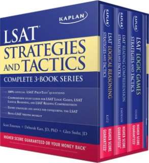 Kaplan LSAT Strategies and Tactics Complete 3 Book Series by Kaplan 