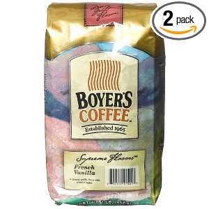 Boyers Coffee French Vanilla, 16 Ounce Bags (Pack of 2)  