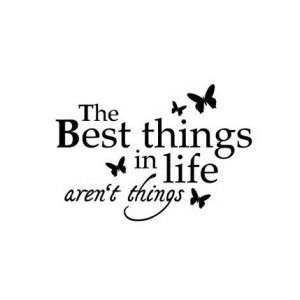 The best things in life arent things   wall decal   selected color 