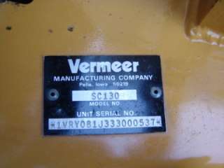 Vermeer SC130 Stump Grinder Cutter Machine 13HP Honda Mint  