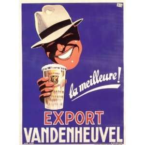    Vintage Poster   Export Vandenheuvel Beer Ad