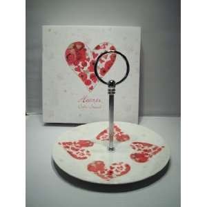  Hearts & Roses Design Single 1 Tier Cake Stand [Kitchen 