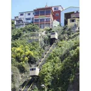 Traditional Cable Cars, Valparaiso, Unesco World Heritage Site, Chile 