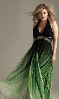   6359W Prom Ball Gown Formal Pageant Dress Green Plus Size 16W  
