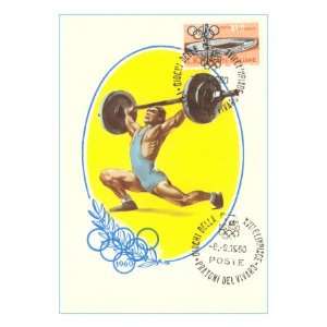  Olympic Weightlifting, 1960 Giclee Poster Print, 24x32 