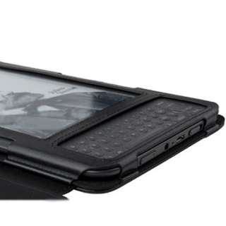 for  Kindle 3 3G WiFi Black Leather Cover Case by Fosmon  