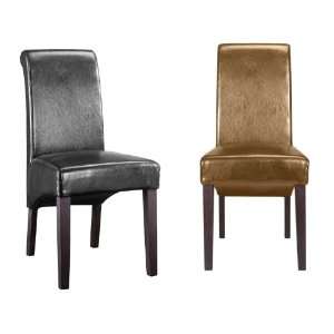  Modern Set of 2 Donne Leather Chairs