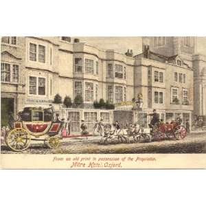   1910 Vintage Postcard Mitre Hotel Oxford England UK 