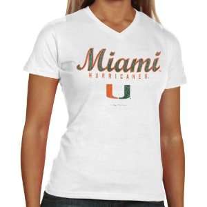   Hurricanes Ladies Coast V Neck T Shirt   White