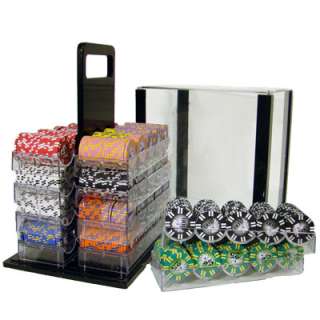 1000 Acrylic Case 2 Stripe Twist WPT poker chips set  